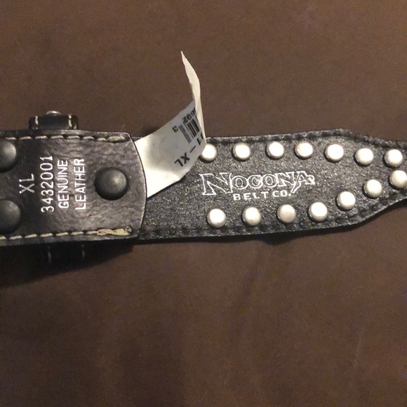 Nocona Black XL belt with bling
